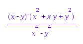 ((x - y)*(x^2 + x*y + y^2))/(x^4 - y^4)